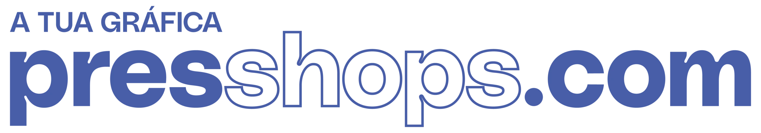 Logótipo da Presshops, gráfica online especializada em impressão personalizada e produtos promocionais em Portugal