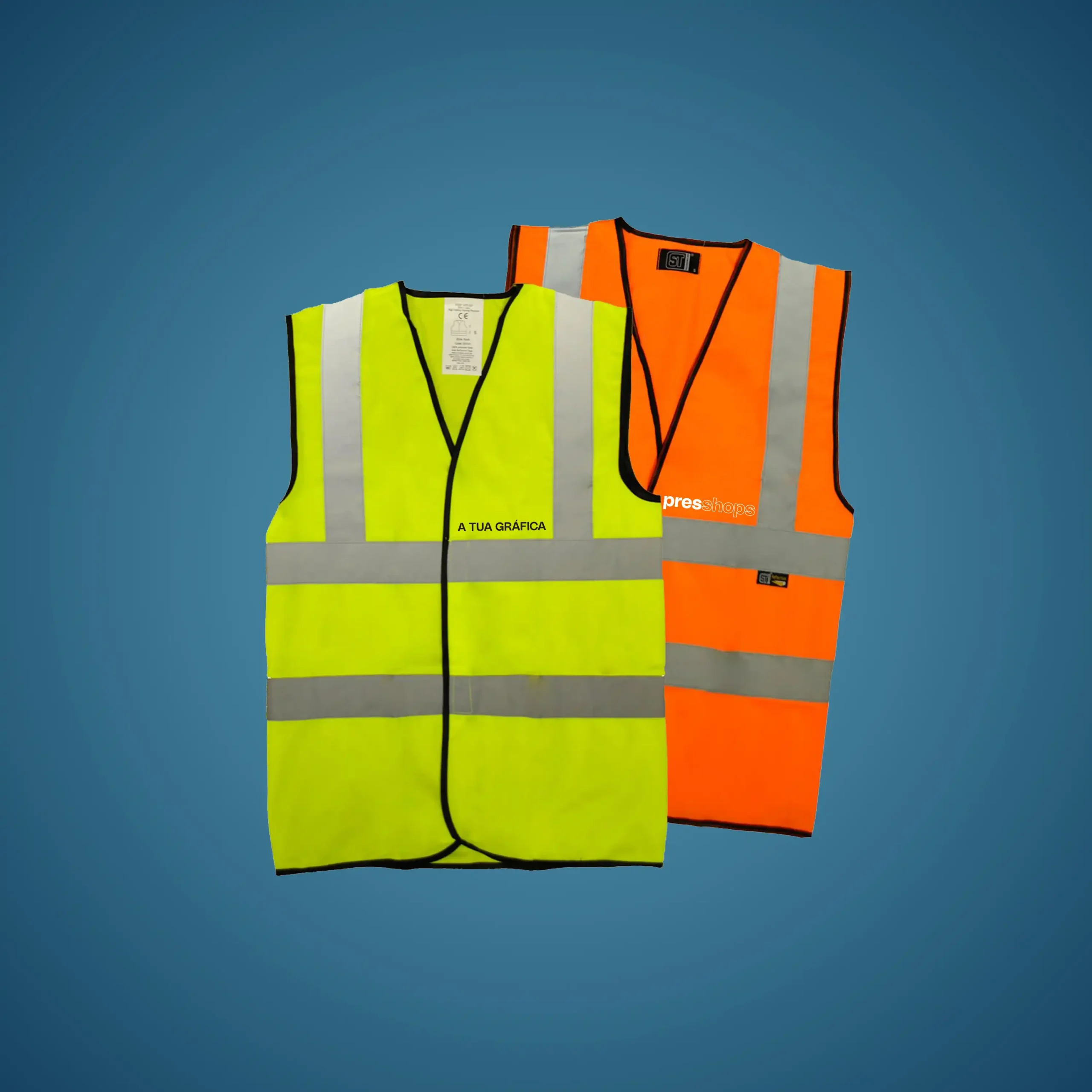 Colete refletor personalizado com o seu logótipo. Alta visibilidade, qualidade profissional e prazos rápidos.